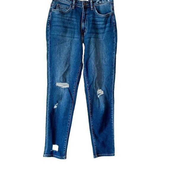 Flying Monkey Moon Legend Mom Jeans Women’s 29 (Inseam 29) Distressed Stretch J1 - Picture 1 of 11